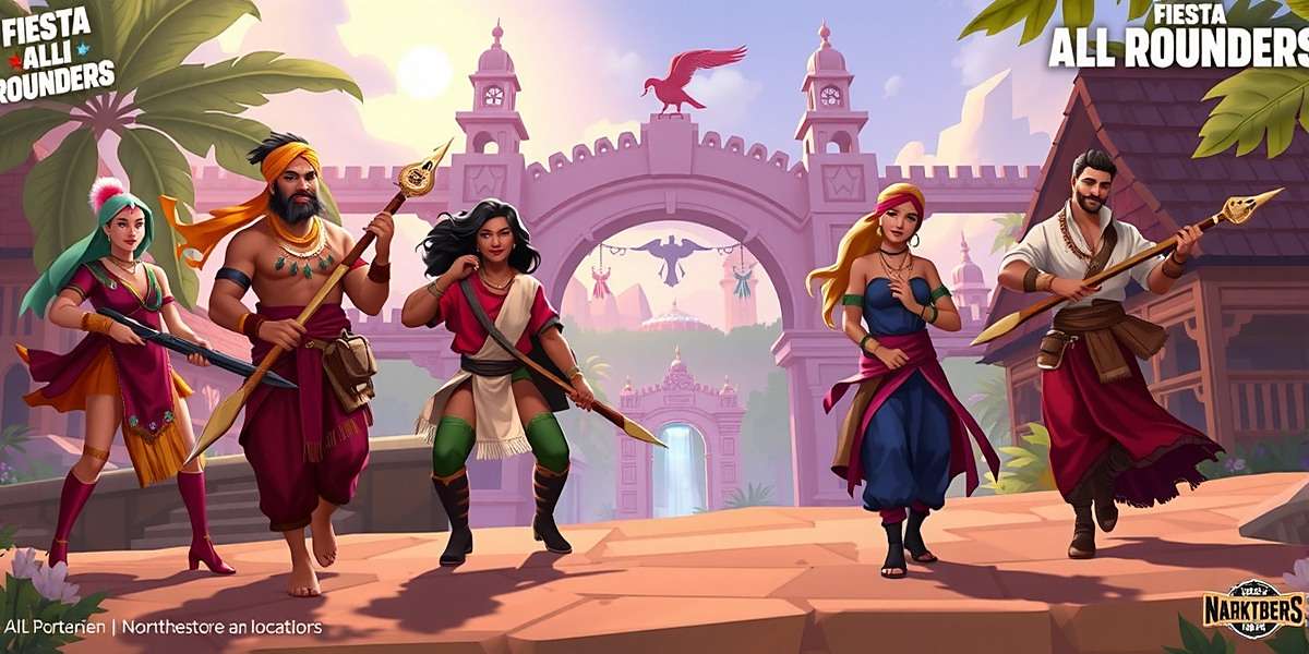 Fiesta All Rounders Future Update Concept Art Concept art for upcoming Fiesta All Rounders update showing new Northeast Indian characters and locations